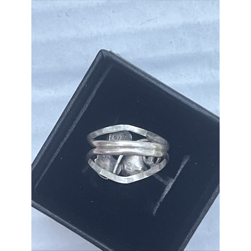 Vintage Southwestern Sterling Silver Turquoise Ring Signed Size 7 - Picture 3 of 9
